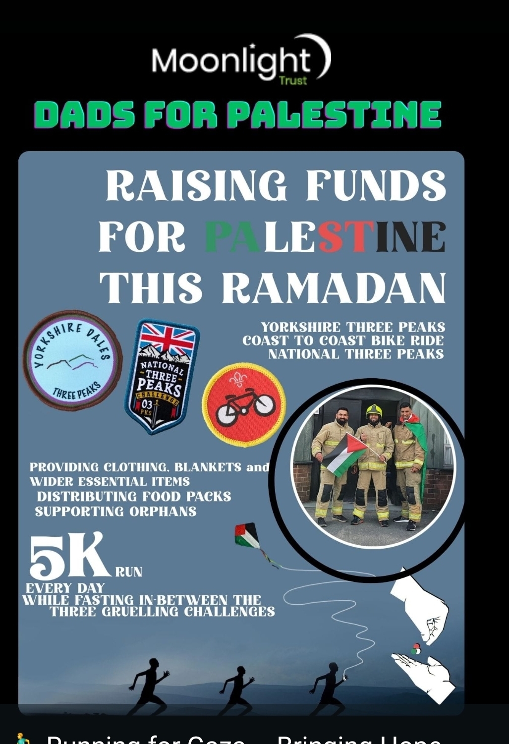 Three peaks challenge in Ramadan, in aid of Gaza